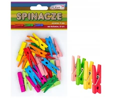 Aliga spalvotos medinės segtukai nuotraukoms, scrapbooking'ui, 3,5 cm