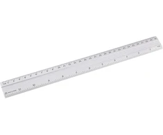 Aliuminio liniuotė 30cm, sidabrinė