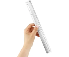 Aliuminio liniuotė 30cm, sidabrinė