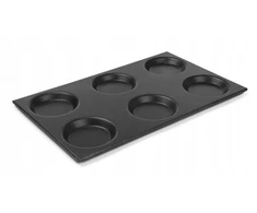 Aliuminio padėklas Gn 1/1 su 6 formelėmis, 125mm, nelipni danga