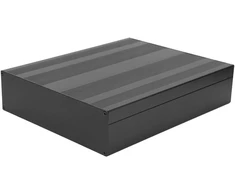 Aliuminio projektinė dėžutė matinė juoda korpusas Diy korpusas elektronikos gaminiams 50 x 178 x 220 mm aliuminio dėžutės storis nuo 1,25 iki 1,5 mm, juoda, išskirtinė, profesionali