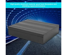 Aliuminio projektinė dėžutė matinė juoda korpusas Diy korpusas elektronikos gaminiams 50 x 178 x 220 mm aliuminio dėžutės storis nuo 1,25 iki 1,5 mm, juoda, išskirtinė, profesionali