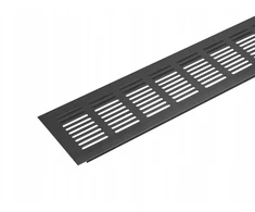 Aliuminio ventiliacinė grotelė baldams 250x80 mm ventiliacija juodas matinis