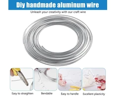 Aliuminio viela 3 mm x 10 m, lanksti, sidabrinė, papuošalams ir amatams