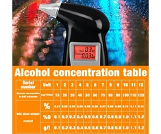 Alkoholio testeris, alkoholio testeris, tikslus policijos alkotesteris su 30 kandiklių, profesionalus alkoholio testeris su lcd ekranu ir puslaidininkių jutiklių technologija, skirtas naudoti namuose