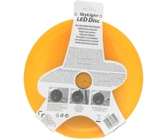 Alldoro 63019 sky light disc, mėtymo diskas, skersmuo apie 27 cm, frisbee diskas su 3 led, skirtas paplūdimiui, sodui ir laukui, mėtymo žaidimas vaikams nuo 4 metų ir suaugusiems, oranžinis