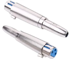 Alnicov 2 vnt. 3 kontaktų xlr į 1/4 adapterį 3 kontaktų xlr moteriškas į 6,35 mm moterišką mono lizdo konvertavimo kištuką