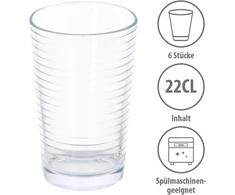 Alpina stiklinės vandeniui, 6 vnt., 220 ml