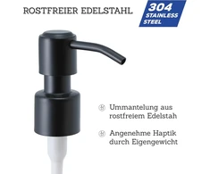 Altglas Roma Dozatoriaus Galvutė - Nerūdijančio Plieno Pakeitimo Siurbliukas (juoda)