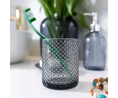 Altom Design Glamour stiklinė dantų šepetėlių stiklinė 8x8x10 cm 250 ml