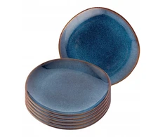 Altom Design Reactive Navy Mėlyna desertiniai lėkštės, 6 vnt., 20,5 cm