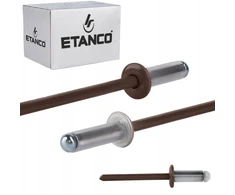 Aluminio traukiami kniedės 4,8 x 12 mm ral 8017 500 vnt. Etanco