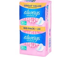Always Ultra Sensitive Normal paketai su sparneliais, 24 vnt.