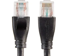 Amazon Basics Rj45 Cat6 Ethernet tinklo kabelis, 5 vnt., 1000 Mbps, juodas