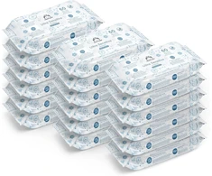 Amazon Brand - Mama Bear itin jautrios kūdikių servetėlės, bekvapės, 1008 vnt. (18 pakuočių po 60)