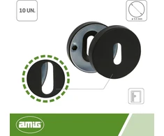 Amig 4rx durų atidarytuvas, juodas nerūdijantis plienas, 53 mm
