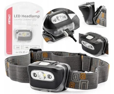 Amio Led 3w galvos žibintas su 1200ma akumuliatoriumi, įkraunamas per Usb, 180 liumenų, atstumas 130m