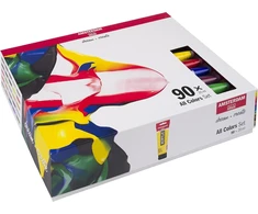 Amsterdam Standard Series akrilinių dažų rinkinys, pilnas pavyzdžių rinkinys (90 x 20 ml tūbelės), visos Amsterdam spalvos