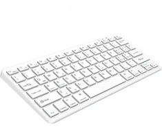 Amzcase Bluetooth klaviatūra, skirta Ipad planšetiniam kompiuteriui, išmaniajam telefonui, nešiojamam kompiuteriui, Pc, belaidė Bluetooth klaviatūra su sparčiųjų klavišų funkcijomis ir nešiojama balta