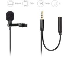 Ancllo atvartinis mikrofonas 3.5mm įvairiakryptis profesionalus kondensatorinis mikrofonas išmaniesiems telefonams ir podcast'ų įrašymui