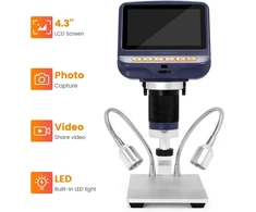 Andonstar Ad106s skaitmeninis Usb mikroskopas su 4,3" ekranu, skirtas Litavimui/pcb/laikrodžių/telefonų taisymo įrankiams su stovu ir Ir nuotolinio valdymo pulteliu
