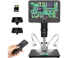 Andonstar Ad246s-m hdmi skaitmeninis mikroskopas su 7 colių ekranu 2000x, 3 lęšiais 2160p uhd vaizdo įrašymas, skaitmeninis mikroskopas, litavimo mikroskopas, biologinio mikroskopo rinkinys su 32g kortele