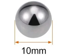 Anglinio plieno tikslumo rutuliai 10 mm, 50 vnt.