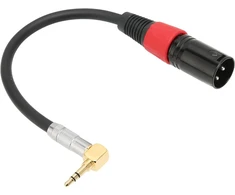 Annadue 1/8 colio Trs į Xlr vyrišką kabelį, 90 laipsnių 3,5 mm Trs vyrišką į vyrišką Xlr 3 colių garso kabelį, L formos Aux garso kabelį, stereo mikrofono kabelį Kompiuteriui/mp3/dvd/cd Grotuvui/tv (0,5 m)
