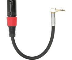 Annadue 1/8 colio Trs į Xlr vyrišką kabelį, 90 laipsnių 3,5 mm Trs vyrišką į vyrišką Xlr 3 colių garso kabelį, L formos Aux garso kabelį, stereo mikrofono kabelį Kompiuteriui/mp3/dvd/cd Grotuvui/tv (0,5 m)