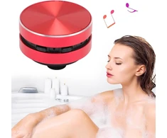 Kompiuterio kolonėlės Annadue bluetooth garsiakalbis, stereo bosas, nešiojamas belaidis bluetooth garsiakalbis, lengvas mažas garsiakalbis su siurbtuku voniai, automobiliui, lauke (raudonas)