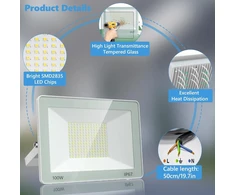 Annifunly 200w 20000lm Led prožektorius lauko sąlygoms 6500k Ip67 vandeniui atsparus lauko apšvietimas sodui, terasai, garažui, stadionui, tvartui