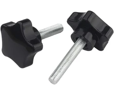 Ansiedio M6 žvaigždinis varžtas su žvaigždės formos rankena, varžtai su rankenėle staklėms, M6 x 12 mm, 5 vnt.