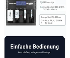 Ansmann automatinis įkroviklis su 7 technologijomis ir remontu