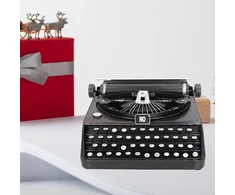 Antikvarinis rašomosios mašinėlės modelis, juodas, retro, nešiojamas, rankinis, rekvizito modelio dekoravimo ornamentai namams