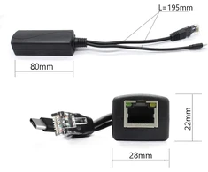 Anvision 2 vnt. 5v Gigabit Poe skirstytuvas Usb Type C 48v į 5v 2.4a adapteris, atitinka Ieee 802.3af