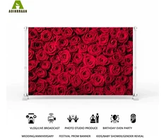 Aoihrraan 3,5 x 2,5 m raudonos rožės gėlių sienos fonas gėlės romantiškas gėlių Valentino dienos fotografijos fonas jubiliejaus vakarėlio nuotakos dušo dekoras įsimylėjėlių portreto fotostudijos rekvizitai