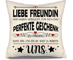 Aosumin Liebe Freundin mes bandėme rasti, tada supratome, kad jau turite mus pagalvėlių užvalkalai moterims gimtadienio dovana kalėdinė dovana (liebe Freundin-b)