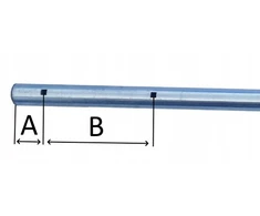 Apatinis stulpelis batutui, ilgis 99 cm, varžtų atstumas 12 cm Beamar, 6 vnt.