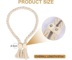 Aphromirel magnetinės užuolaidų juostos, 4 vnt., medinės užuolaidų juostos namų biuro užuolaidų dekoravimui, smėlio spalvos