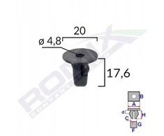 Apmušalų spaustukas Romix B21002 1vnt.
