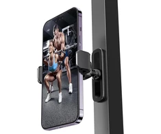 Apps2car magnetinis telefono laikiklis sporto salei, 360° reguliuojamas Mag-safe laikiklis, magnetinis telefono laikiklis golfui, suderinamas su 4,7–6,5 colių išmaniaisiais telefonais, lydinio pagrindas ir jungtis, juodas