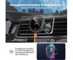 Apps2car Qi2 15w Magsafe telefono laikiklis automobiliui su įkrovimo funkcija, mobiliojo telefono laikiklis automobiliui, ventiliacinis belaidis automobilinis telefono laikiklis, magnetinis belaidis įkroviklis automobiliui, indukcinis įkrovimas
