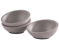 Aps Element 30003 dubenėlių rinkinys, 3 vnt., betonas, skersmuo 10 cm, aukštis 4,5 cm, baldams nekenksmingas pagrindas