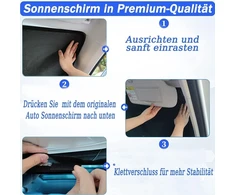 Apsauga nuo saulės automobilio priekinio stiklo vidui, automobilio apsauga nuo saulės priekiniam stiklui 140 x 70 cm, apsauga nuo saulės priekiniam stiklui iš vidaus, priekinio stiklo apsauga nuo saulės, sulankstoma daugumai transporto priemonių, visureig