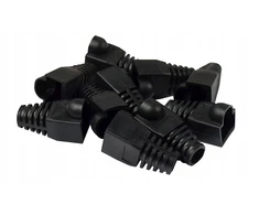 Apsauginė guminė mova Rj45 kištukui 10vnt juoda