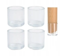 Apsauginiai silikoniniai baldų kojelių uždangalai, skaidrūs, 4 vnt., 18 mm