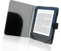 Apsauginis dėklas 6 colių elektroninių knygų skaityklėms, pu oda, universalus, suderinamas su Onyx Boox, Kobo, Pocketbook, Boyue, Digma, Grammata, Bq, juodas