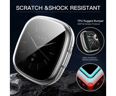 Apsauginis dėklas su ekrano apsauga Fitbit Versa 3 / Sense (2 vnt.)