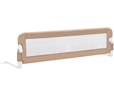 Apsauginis turėklas vaiko lovai, taupe, 150x42cm, poliesteris