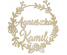 Apskritimas su vardais vestuvėms 30cm-30czcio